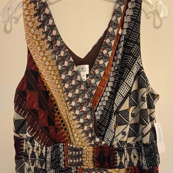 Dress Barn Shark Bite Hem Dress - Southwest Aztec Boho - Picture 7 of 11